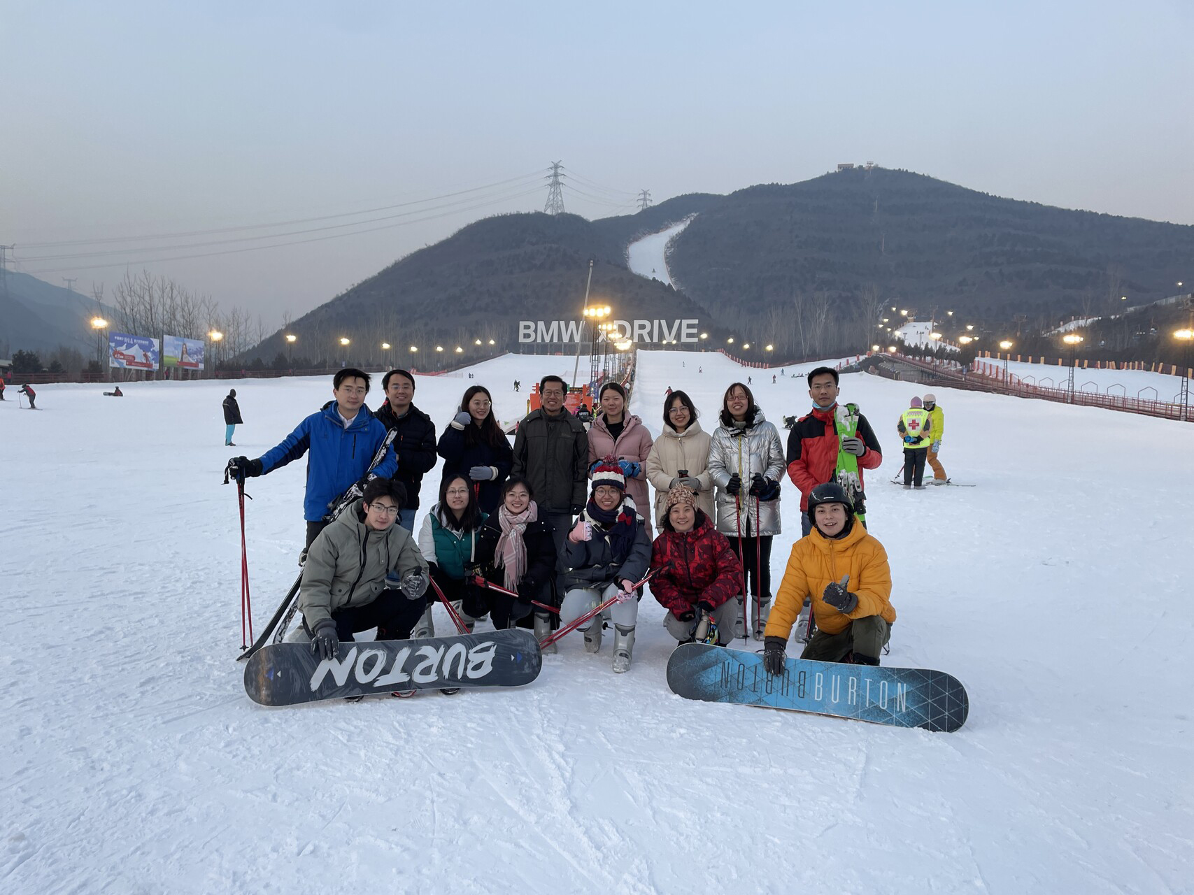 军都山滑雪合影